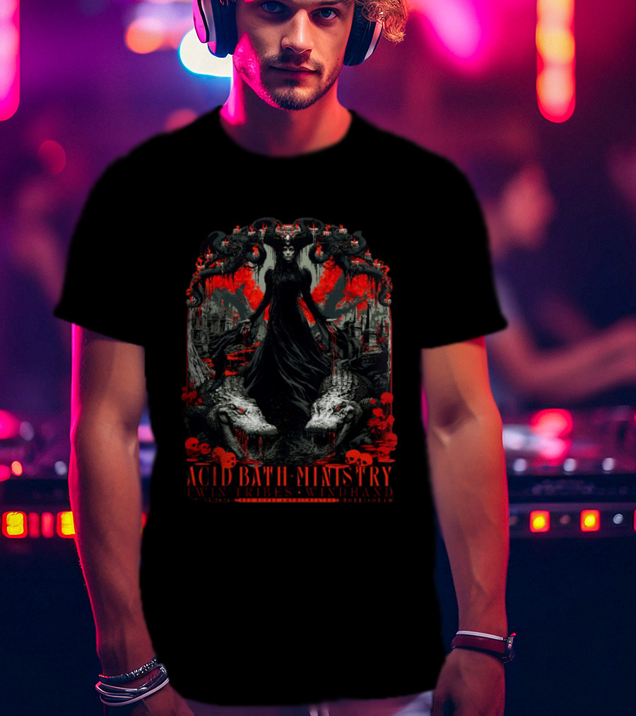 Acid Bath Ministry Twin Tribes Windhand Red Rocks Amphitheatre Event Morrison CO September 15 2026 T-Shirt