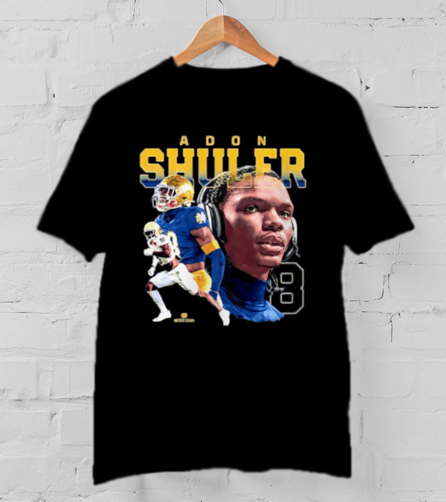 Adon Shuler 8 Notre Dame NCAA Football Player T-Shirt
