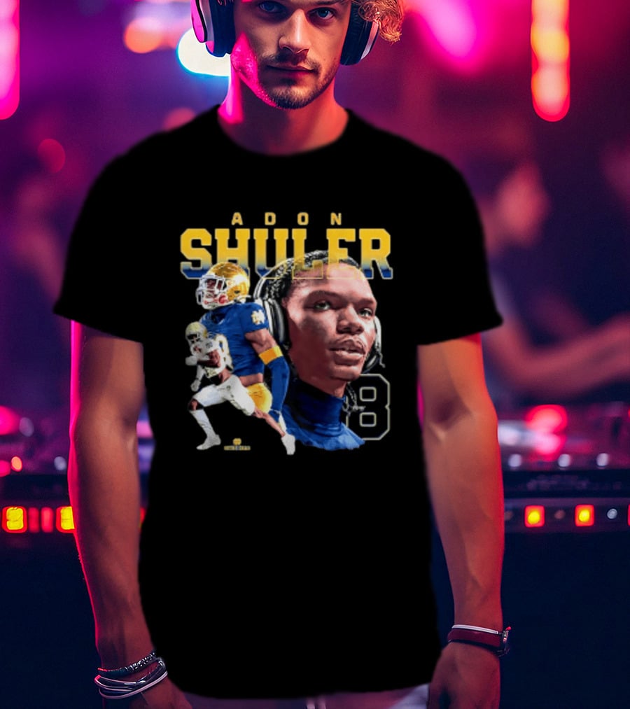Adon Shuler 8 Notre Dame NCAA Football Player T-Shirt