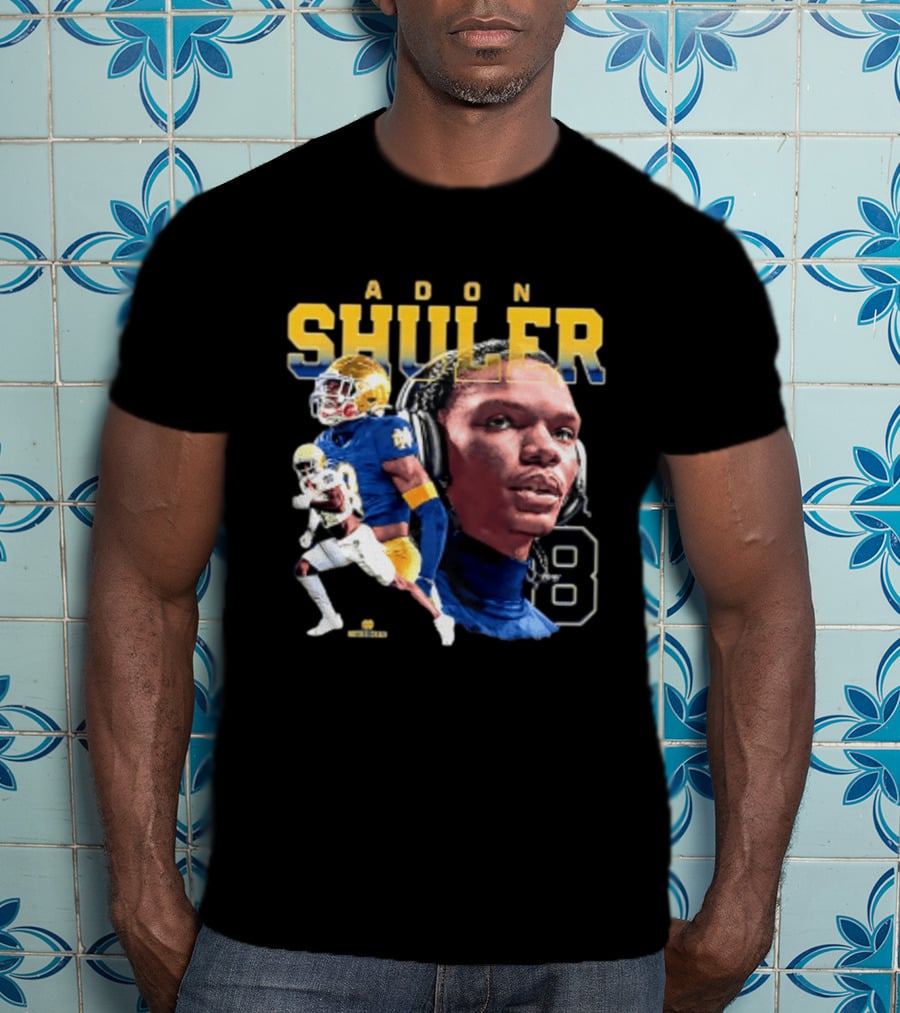 Adon Shuler 8 Notre Dame NCAA Football Player T-Shirt