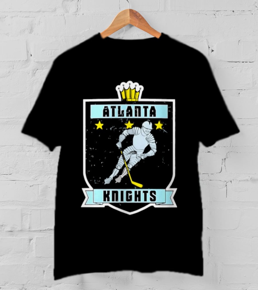 Atlanta Knights Hockey Ice Player With Stars T-Shirt