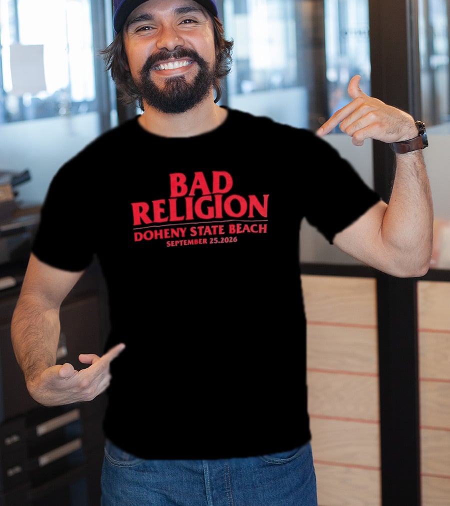 Bad Religion Doheny State Beach September 28 2026 Tour Surf The Waves Not The Crowd T-Shirt