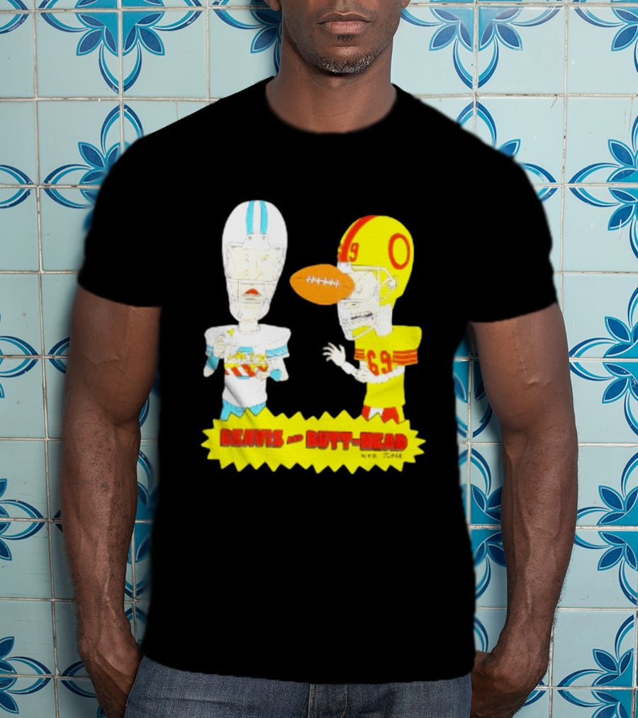 Beavis And Butt Head Football Parody Player Cartoons MTV Series 90s Humor T-Shirt