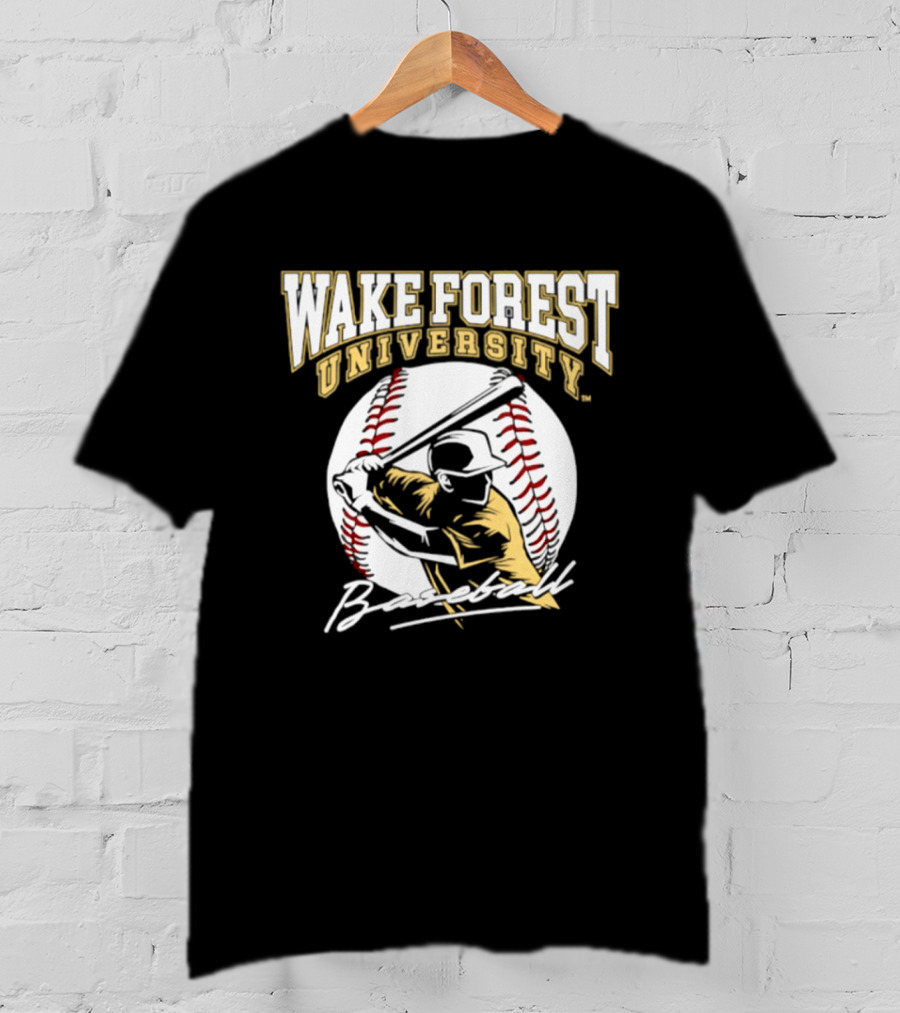 Wake Forest University Baseball Boston Torres Player Name T-Shirt