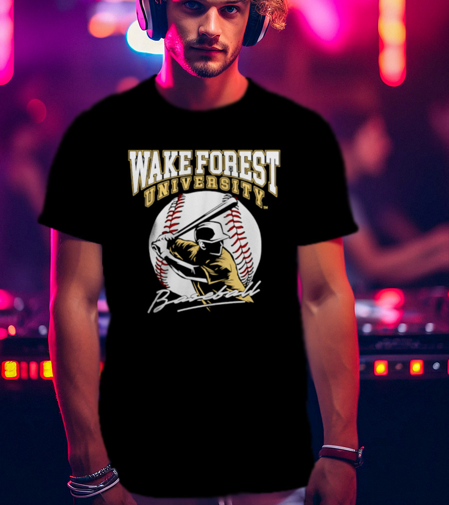 Wake Forest University Baseball Boston Torres Player Name T-Shirt