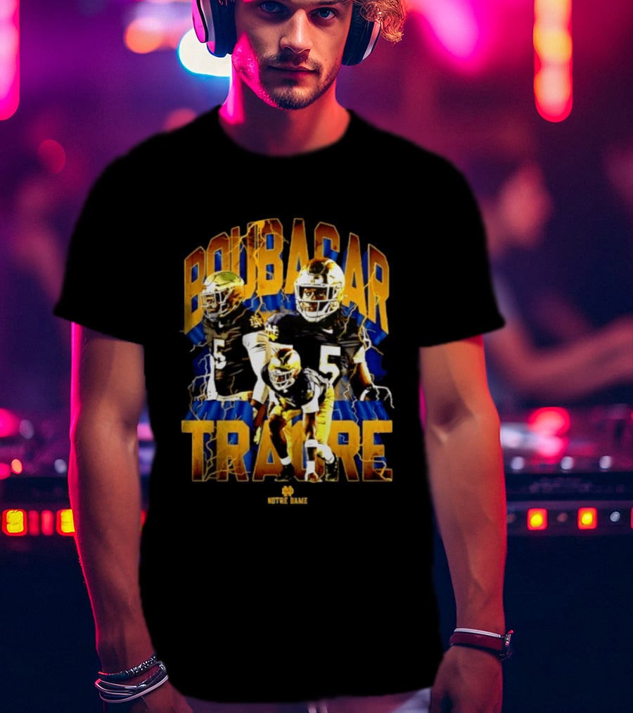 Boubacar Traore 5 Notre Dame NCAA Football Player Notre Dame T-Shirt