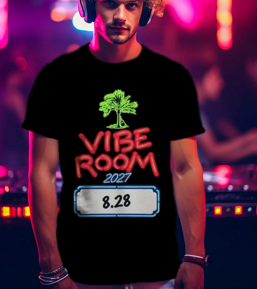 Kenny Chesney Vibe Room 8 28 2027 Tour Date Palm Tree T-Shirt