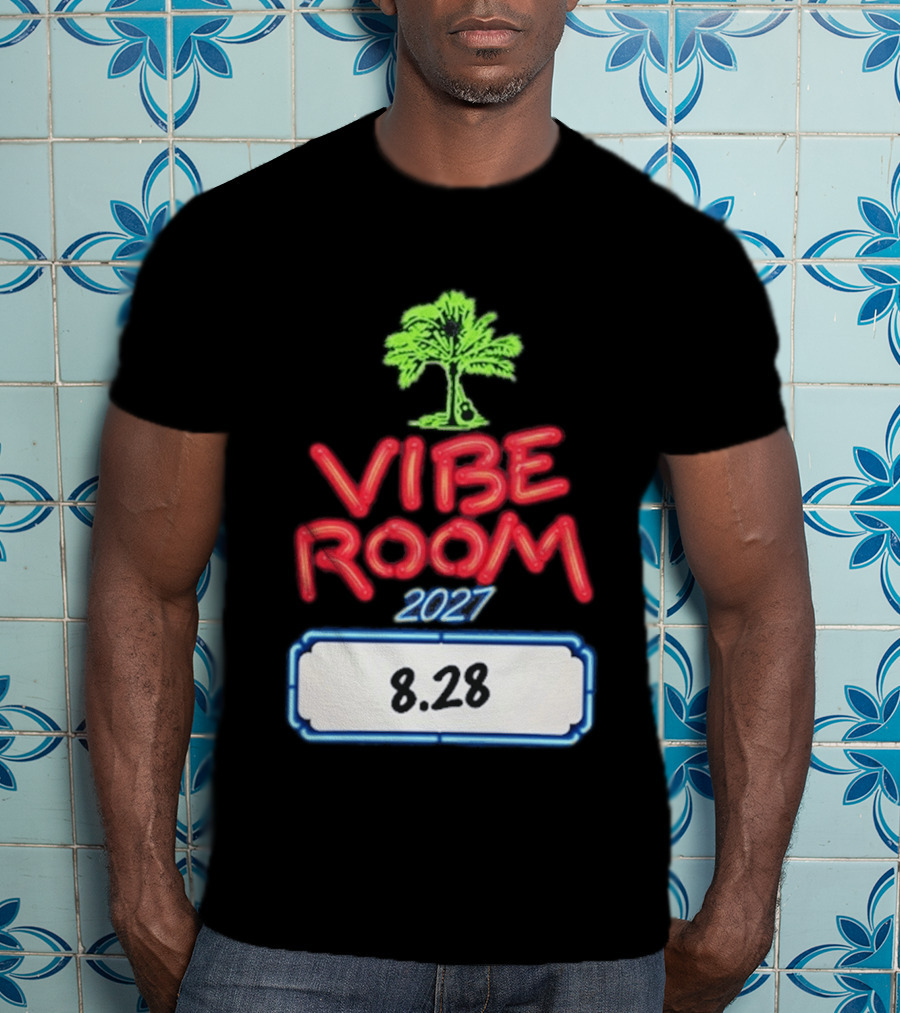 Kenny Chesney Vibe Room 8 28 2027 Tour Date Palm Tree T-Shirt