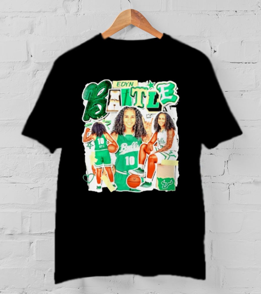 USF NCAA Women's Basketball Edyn Battle 10 Jersey T-Shirt