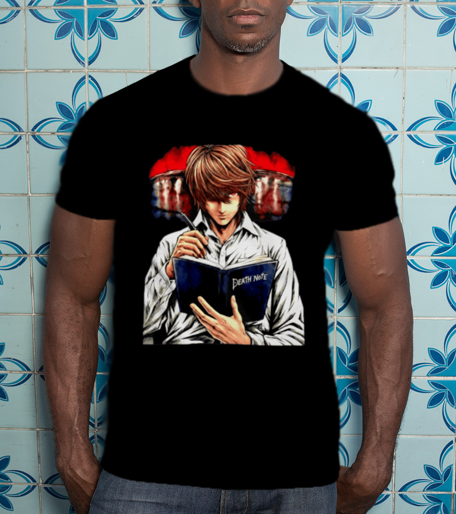Light Yagami Intense Look Death Note Anime Fan Favorite T-Shirt