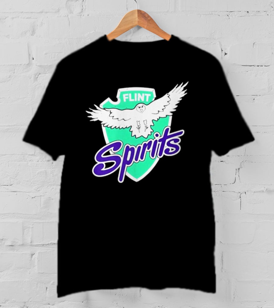 Flint Spirits Eagle Shield Vintage Sports Team T-Shirt