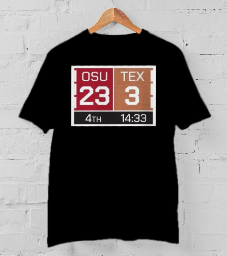Ohio State Buckeyes Vs Texas Longhorns Scoreboard Comeback Victory 2026 T-Shirt