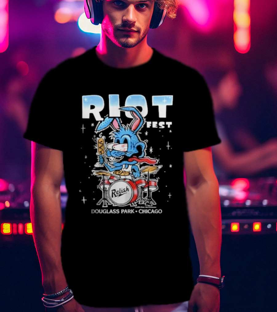 Riot Fest 2026 Douglass Park Chicago Exclusive Bunny Drummer September 18 20 2026 T-Shirt