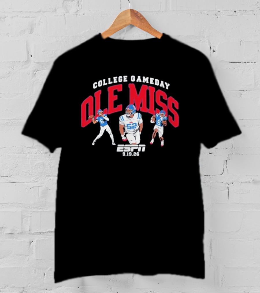 Ole Miss College Gameday Espn September 19 2026 T-Shirt