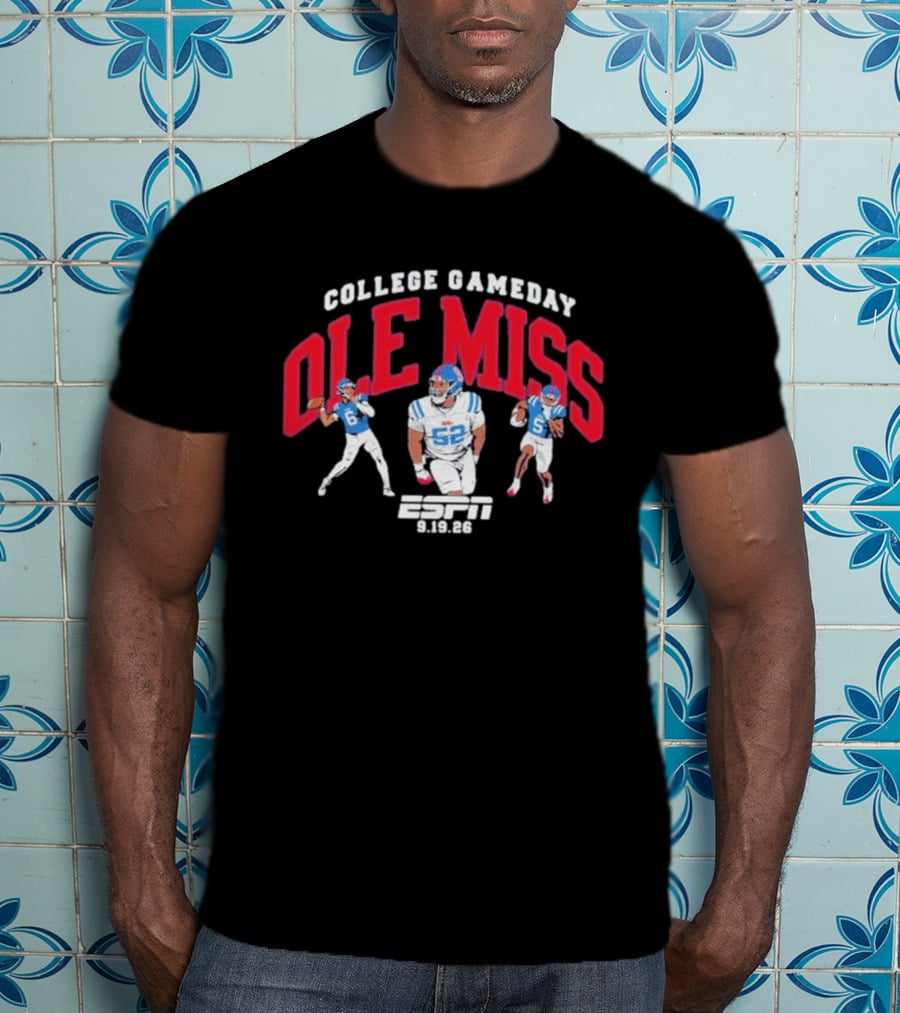 Ole Miss College Gameday Espn September 19 2026 T-Shirt