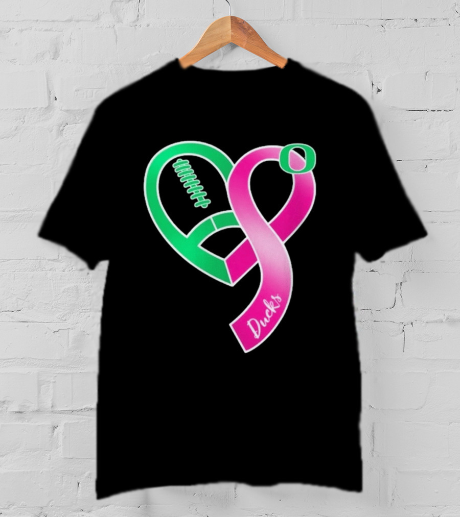 Oregon Ducks Pink Ribbon Breast Cancer Awareness 2026 T-Shirt