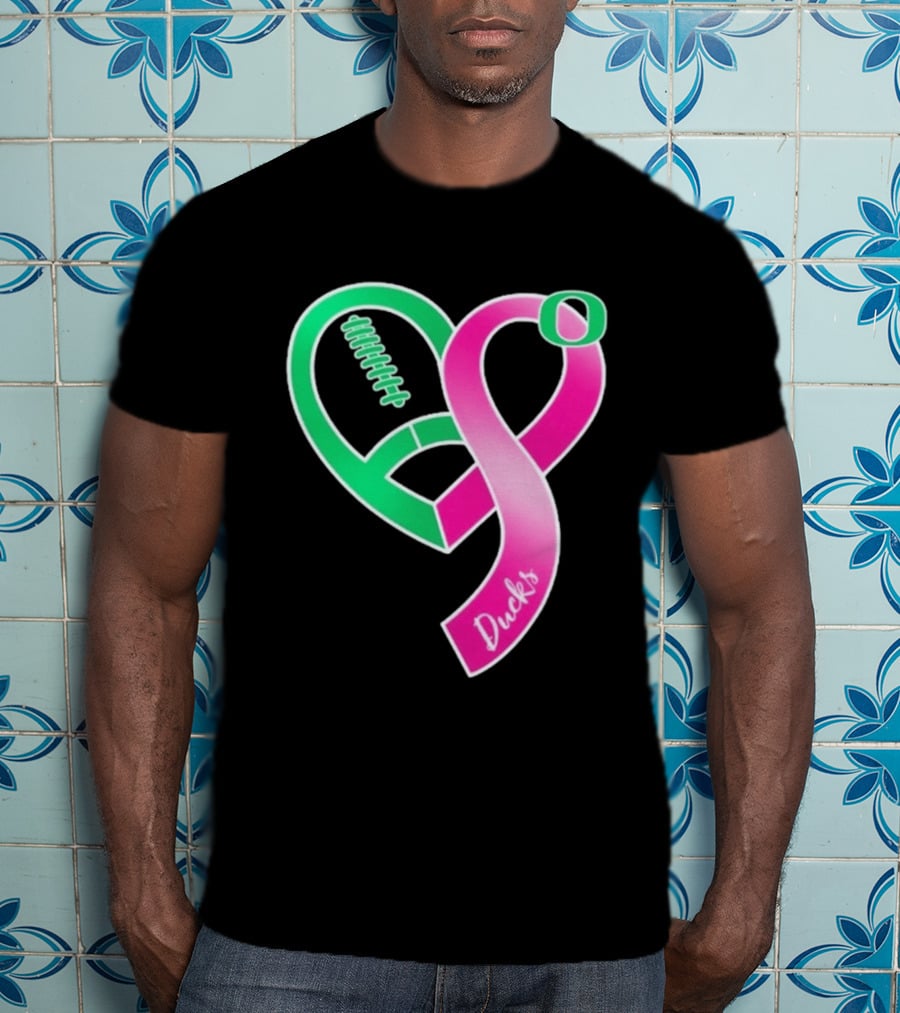 Oregon Ducks Pink Ribbon Breast Cancer Awareness 2026 T-Shirt