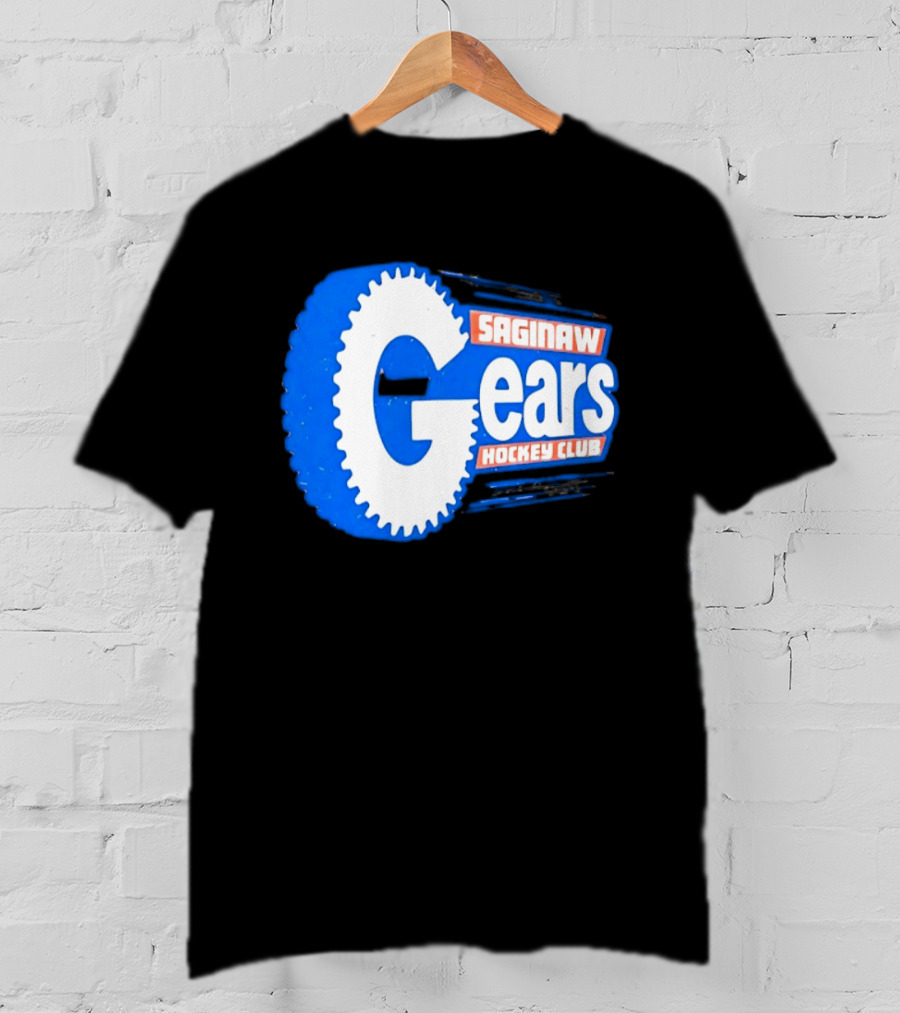 Saginaw Gears Hockey Club IHL Retro Team T-Shirt