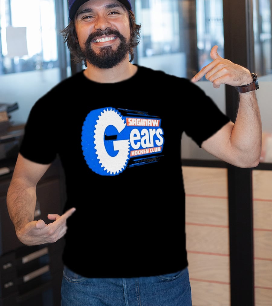 Saginaw Gears Hockey Club IHL Retro Team T-Shirt