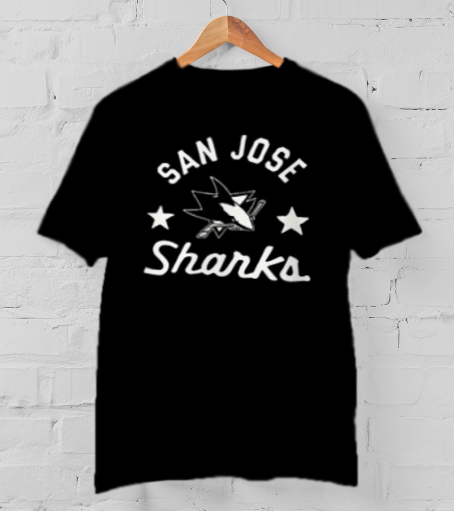San Jose Sharks NHL Hockey Mask Friday The 13th Two Sided Stars T-Shirt