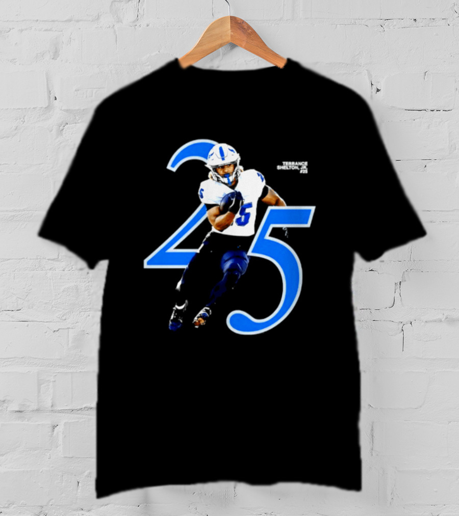 Terrance Shelton Jr 25 Buffalo Bulls NCAA Football Player Jersey Number T-Shirt