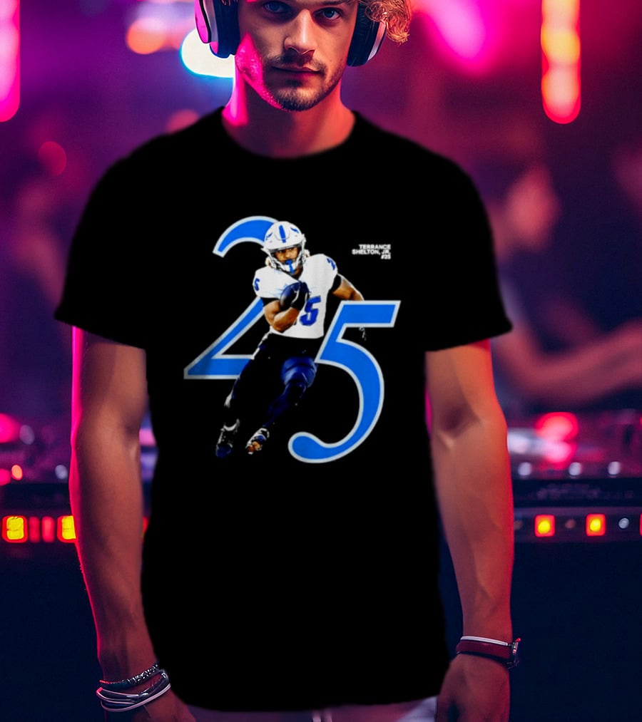 Terrance Shelton Jr 25 Buffalo Bulls NCAA Football Player Jersey Number T-Shirt