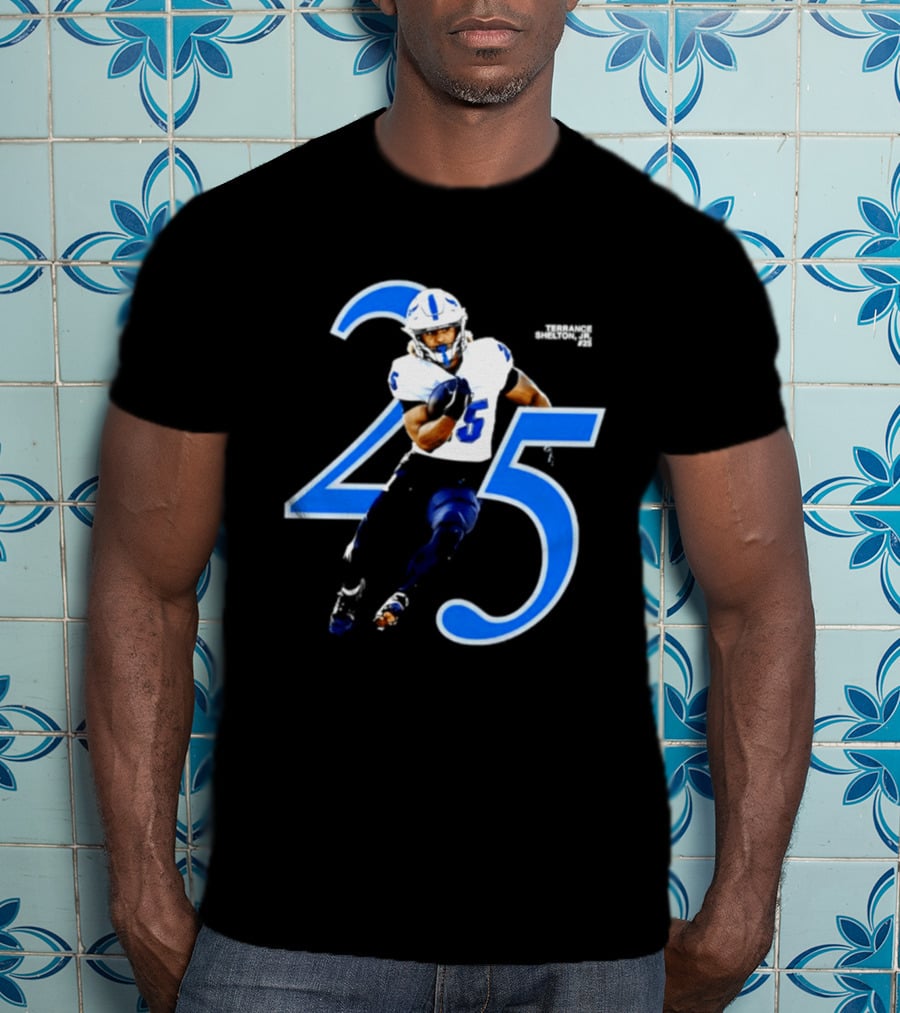 Terrance Shelton Jr 25 Buffalo Bulls NCAA Football Player Jersey Number T-Shirt