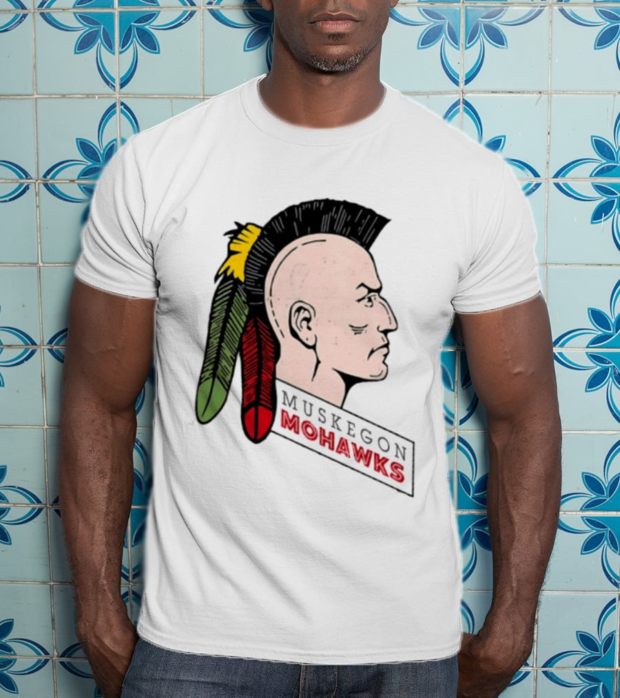 Muskegon Mohawks IHL Minor League Hockey Vintage Team T-Shirt