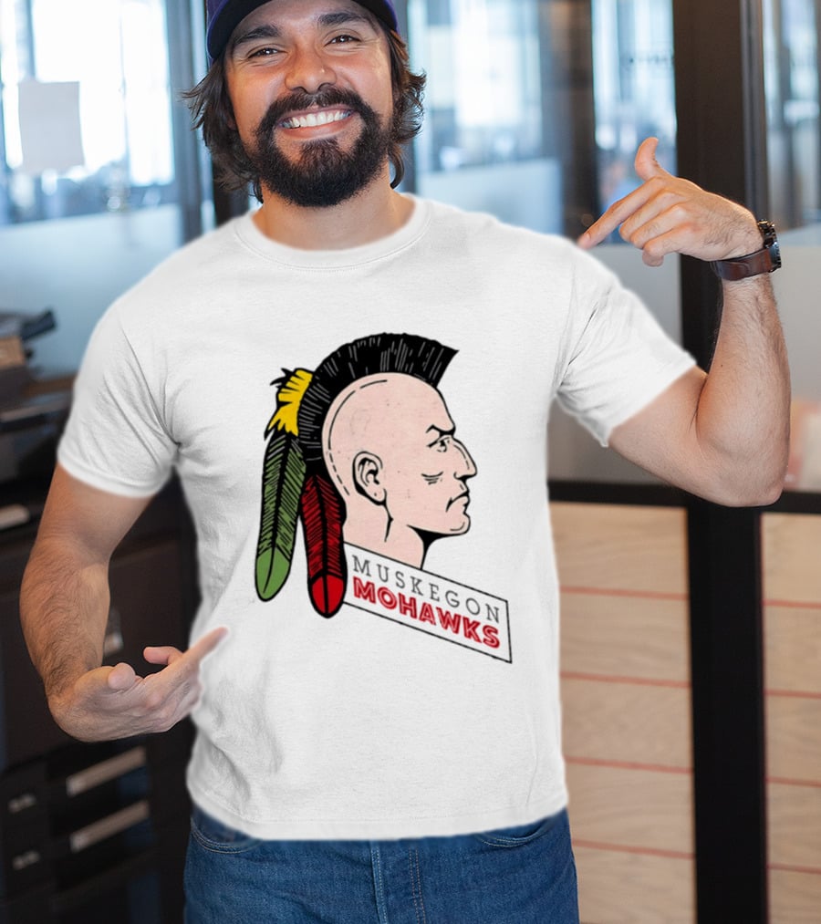 Muskegon Mohawks IHL Minor League Hockey Vintage Team T-Shirt