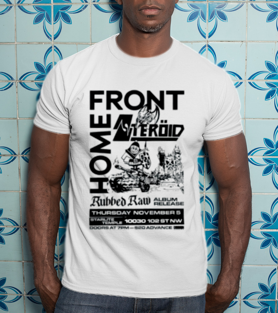FRONT Asteroid Home Rubbed Raw August Release Starlite Temple T-Shirt