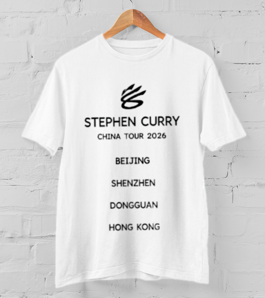 Stephen Curry China Tour 2026 Beijing Shenzhen Dongguan Hong Kong T-Shirt