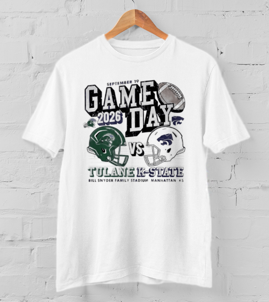 Gameday 2026 September 19 Tulane Vs K State Bill Snyder Family Stadium Manhattan KS T-Shirt