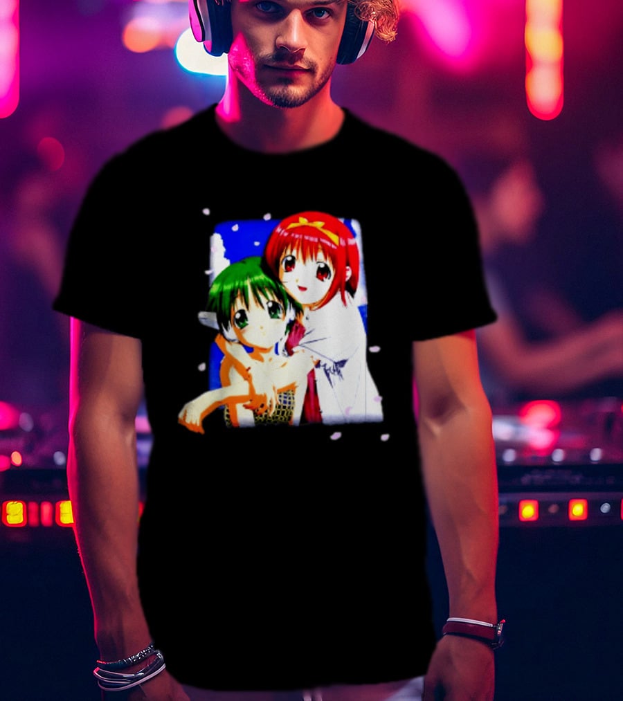 Aquaplus Hike Softgarage Chillweeb Anime Girls Cherry Blossom Hugging Scene T-Shirt