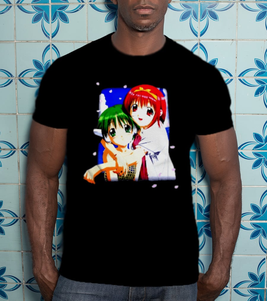 Aquaplus Hike Softgarage Chillweeb Anime Girls Cherry Blossom Hugging Scene T-Shirt