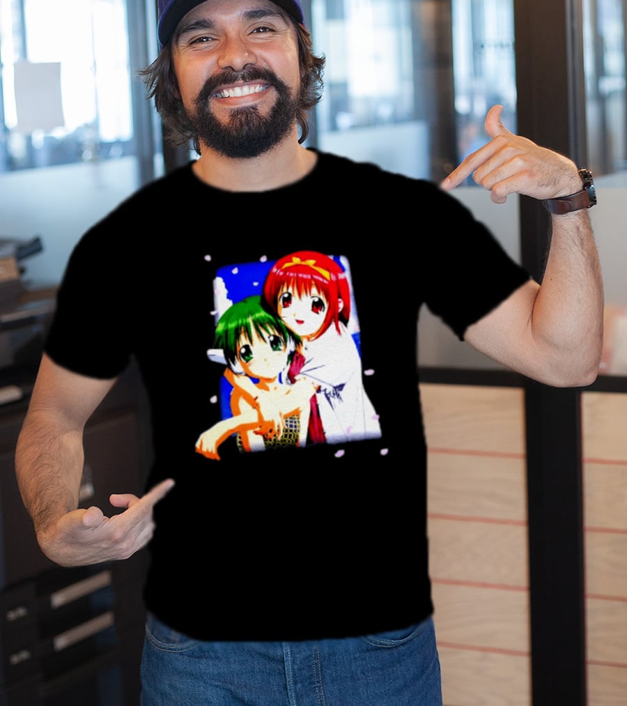 Aquaplus Hike Softgarage Chillweeb Anime Girls Cherry Blossom Hugging Scene T-Shirt