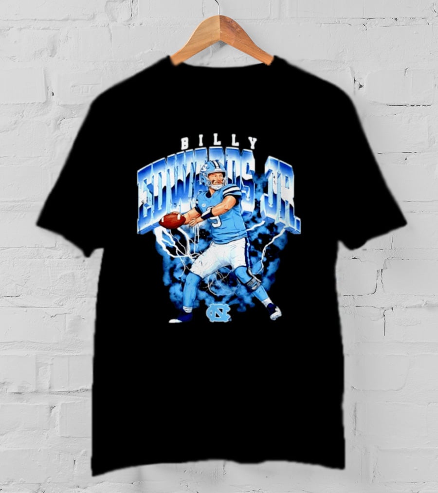 Billy Edwards Jr 9 North Carolina Tar Heels NCAA Football Player T-Shirt