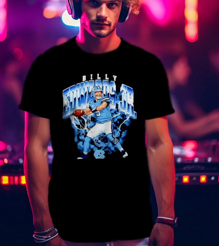 Billy Edwards Jr 9 North Carolina Tar Heels NCAA Football Player T-Shirt