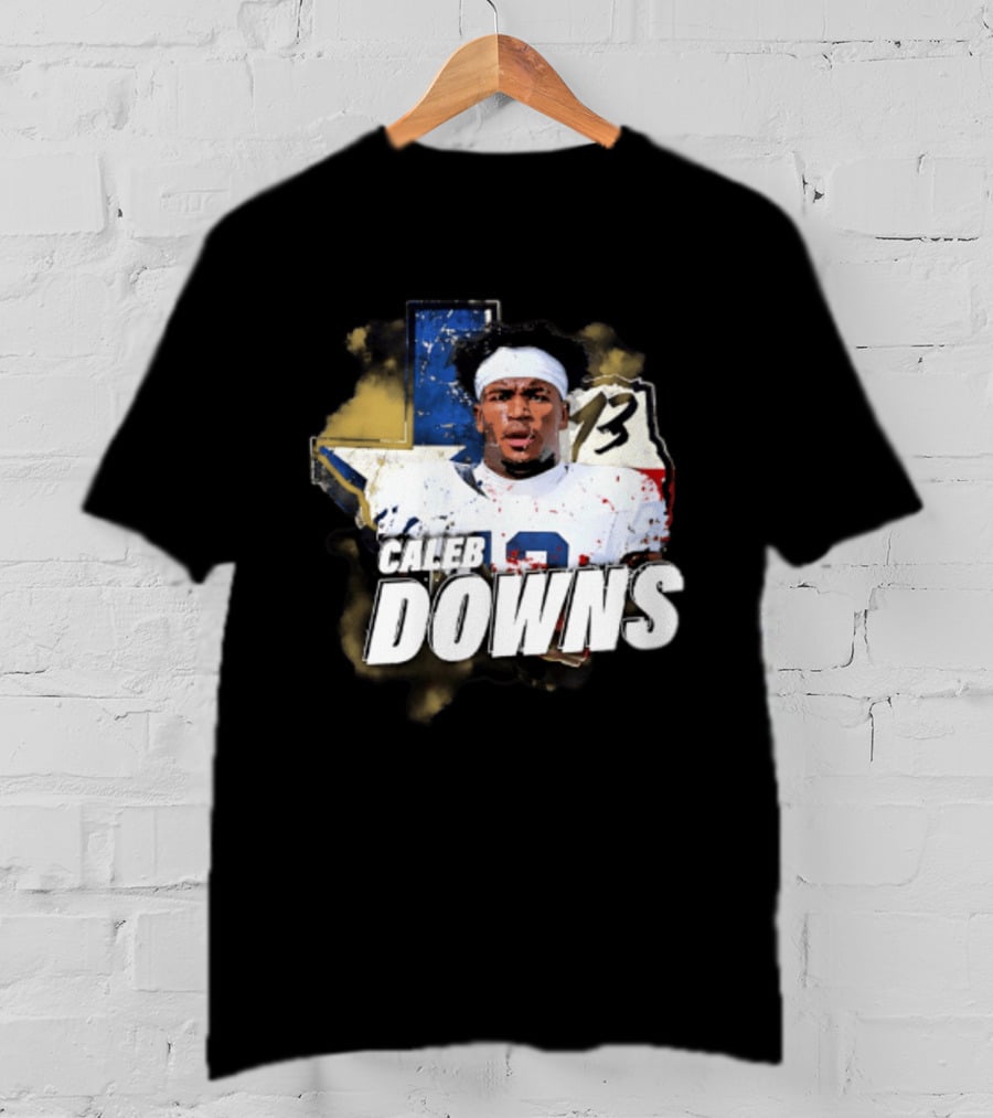 Caleb Downs Number 13 Lone Star State Football Dallas Cowboys T-Shirt