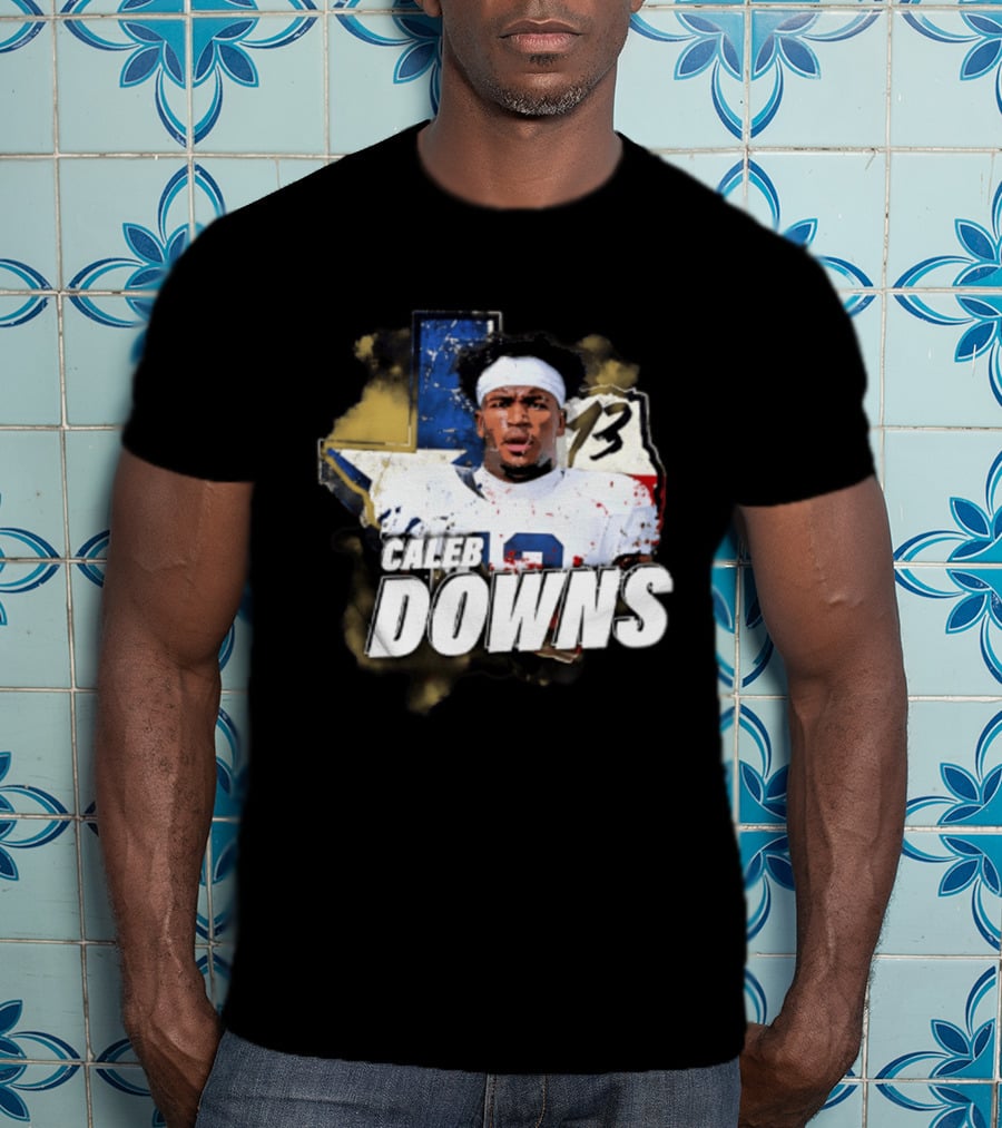 Caleb Downs Number 13 Lone Star State Football Dallas Cowboys T-Shirt