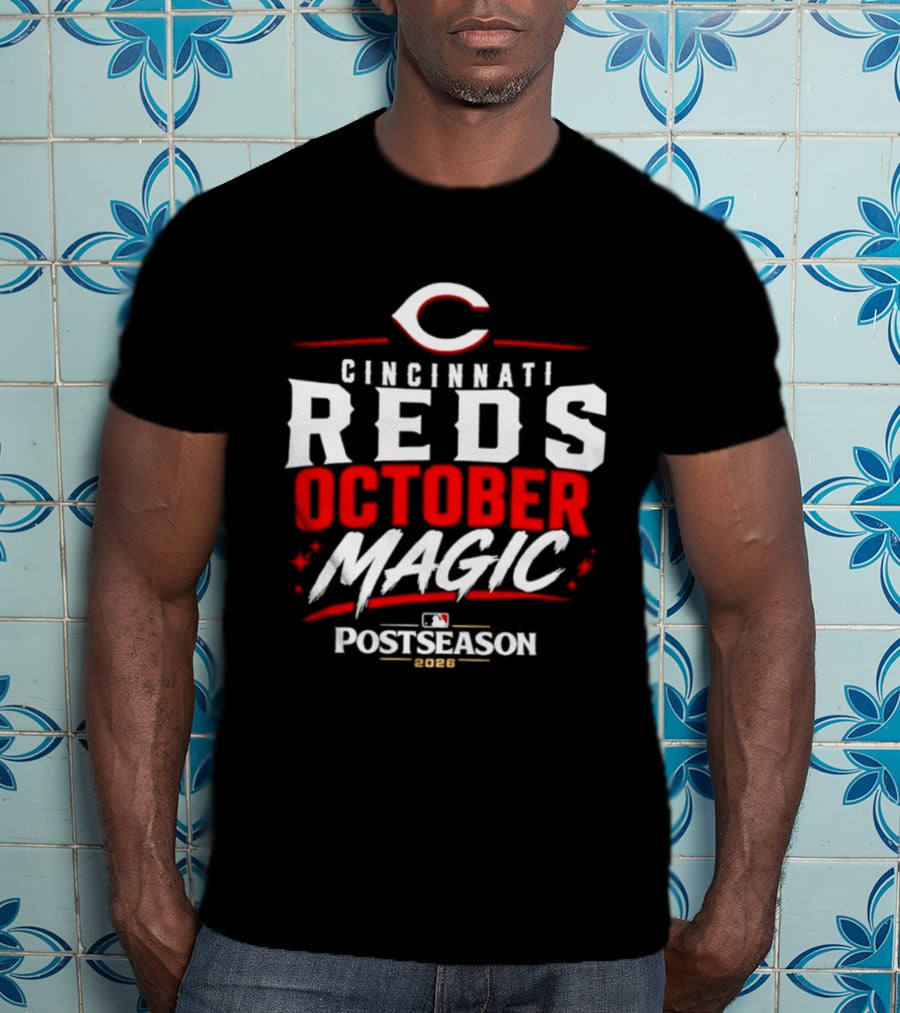 Cincinnati Reds October Magic 2026 MLB Postseason T-Shirt