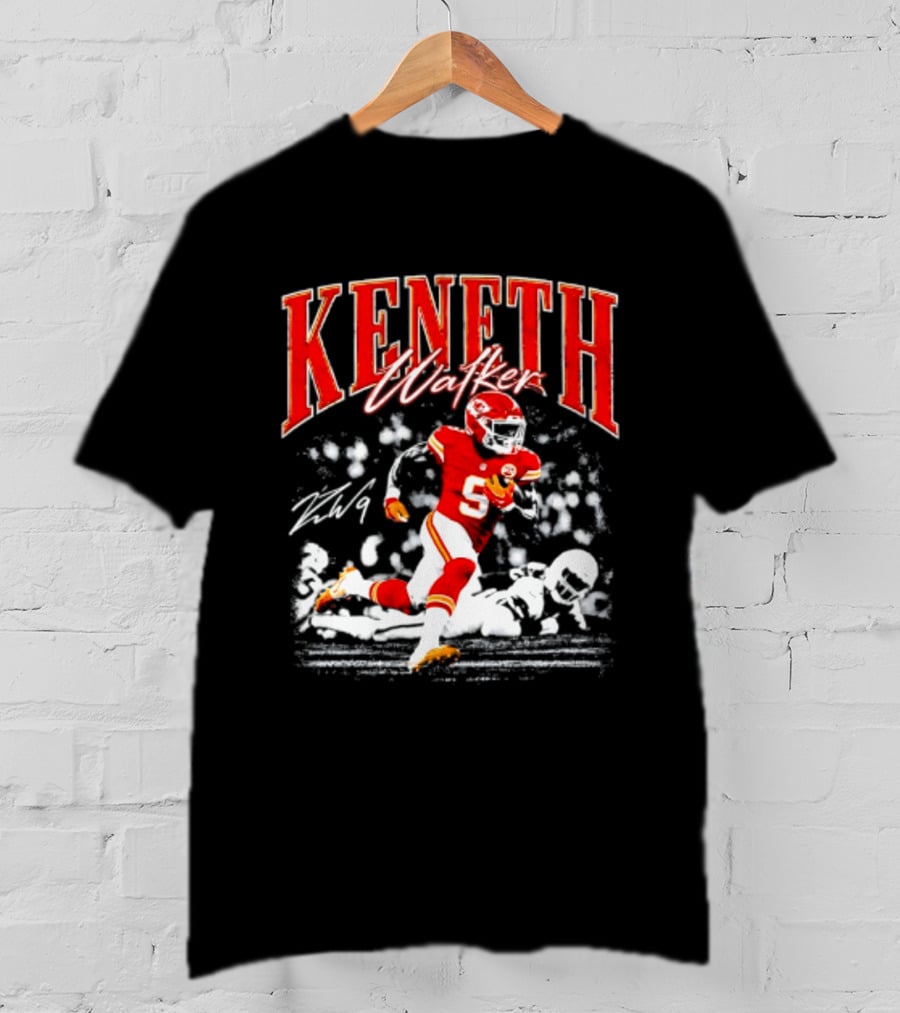 Keneth Walker Kansas City Chiefs Running Football Player T-Shirt