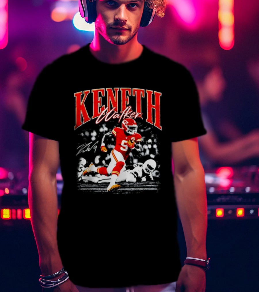 Keneth Walker Kansas City Chiefs Running Football Player T-Shirt
