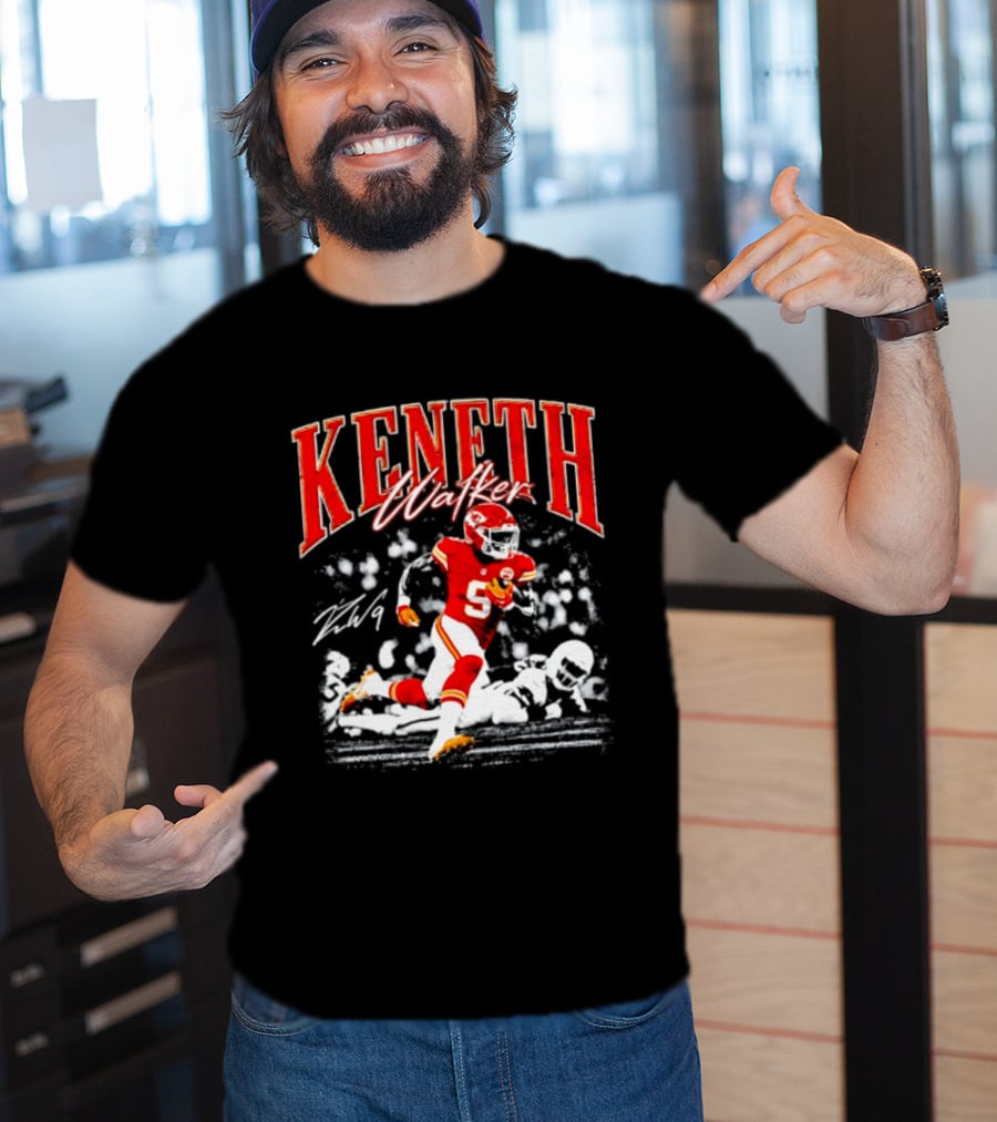 Keneth Walker Kansas City Chiefs Running Football Player T-Shirt