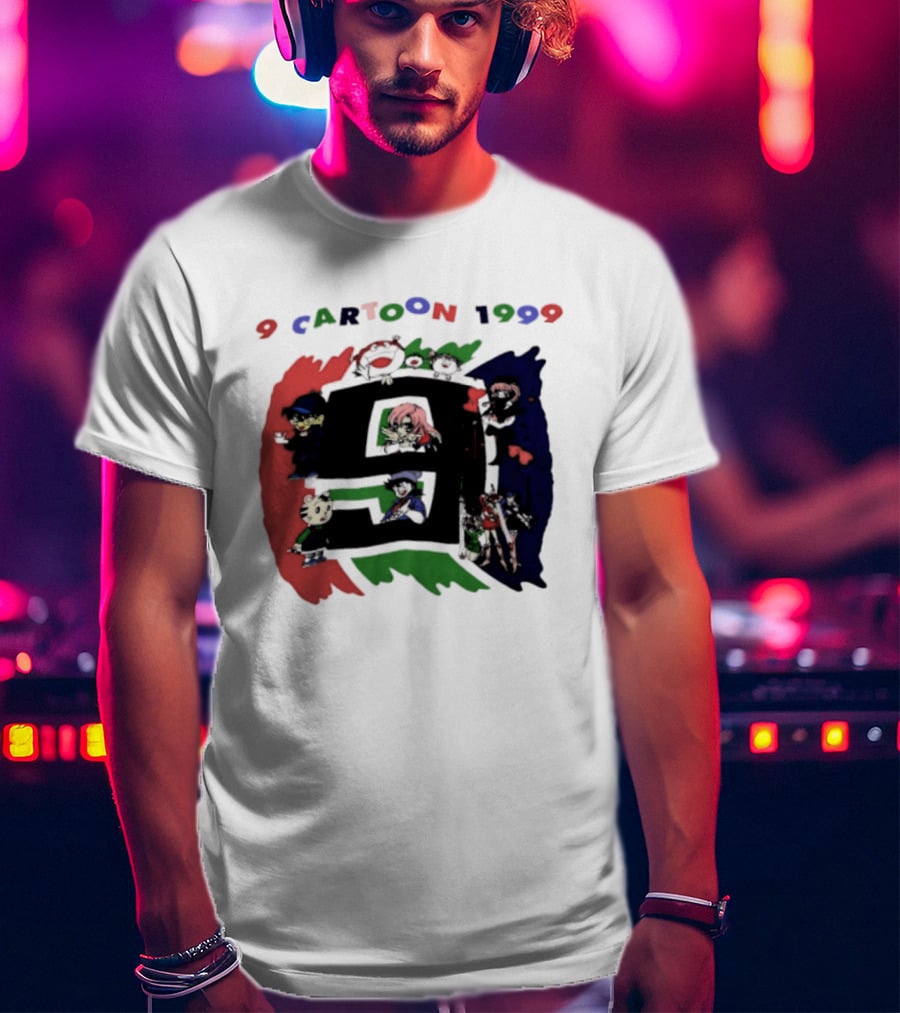 9 Cartoon 1999 Anime Characters Nostalgia T-Shirt