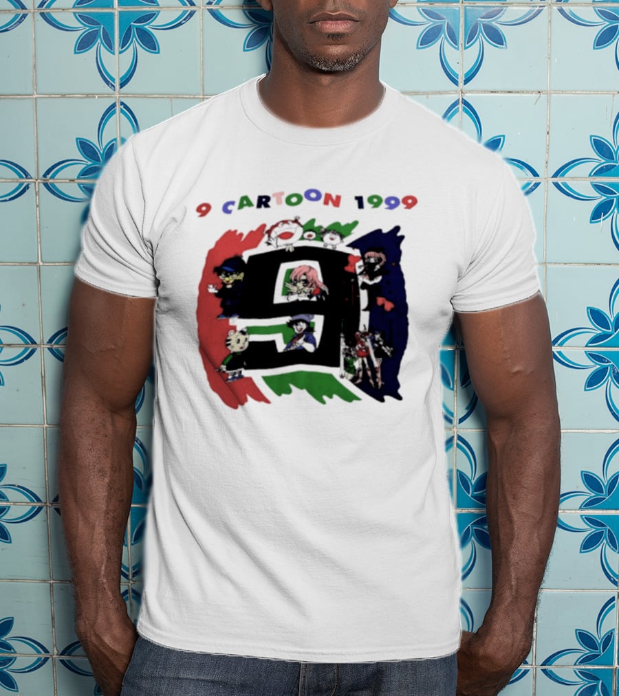 9 Cartoon 1999 Anime Characters Nostalgia T-Shirt