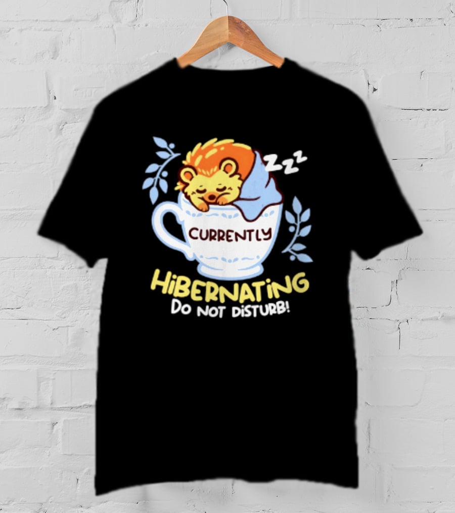 Currently Hibernating Do Not Disturb Hedgehog In Teacup Python T-Shirt