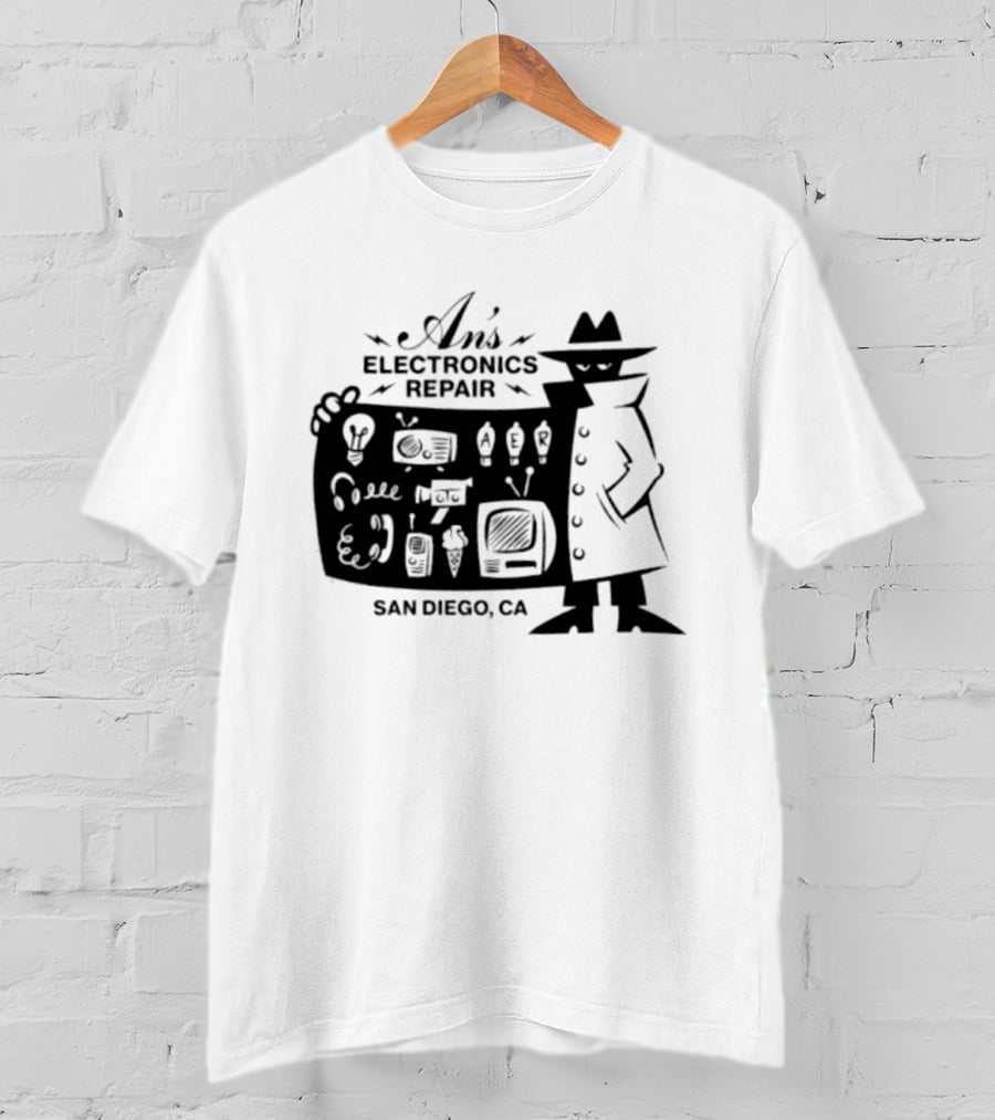 An's Electronics Repair Spy Trench Coat San Diego CA T-Shirt