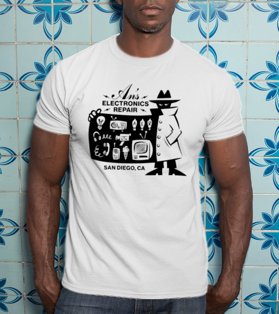 An's Electronics Repair Spy Trench Coat San Diego CA T-Shirt