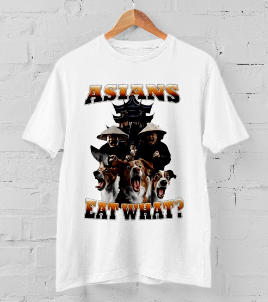 Asians Eat What Pagoda And Dogs Offensive Meme T-Shirt