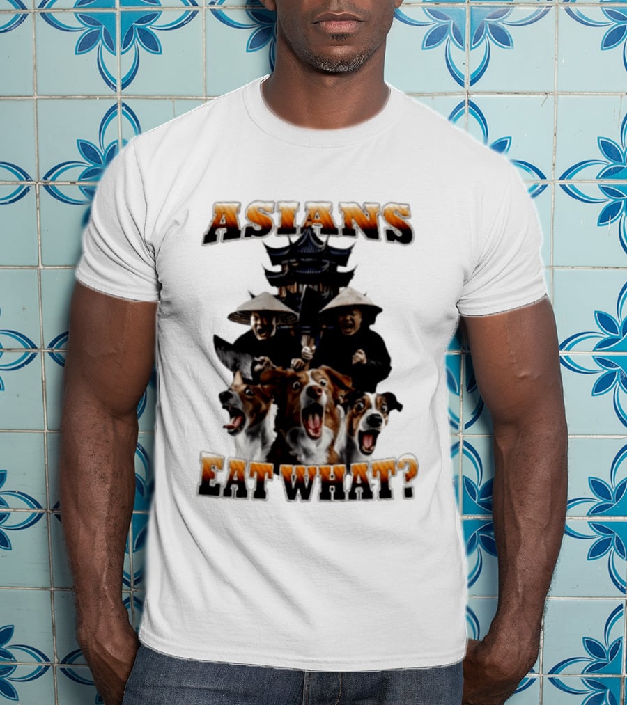 Asians Eat What Pagoda And Dogs Offensive Meme T-Shirt